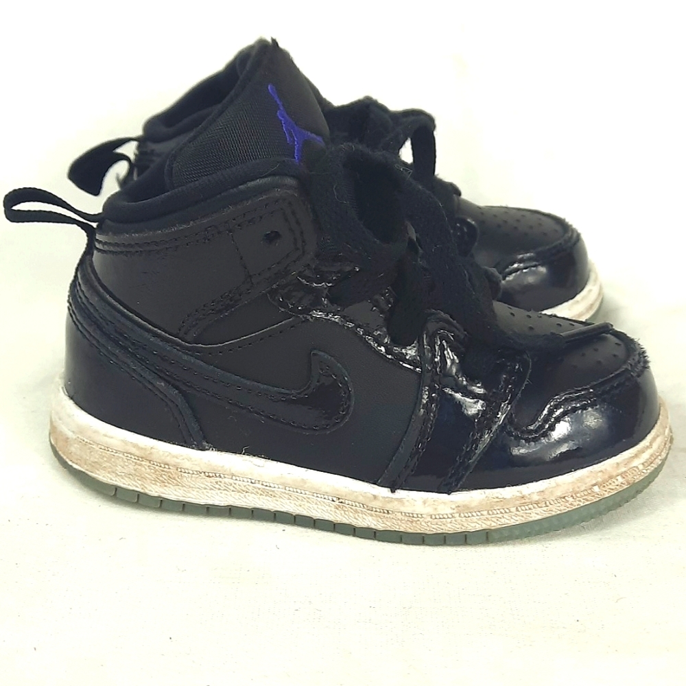 Nike Air Jordan 1 Mid SE TD Space Jam Toddler Shoes 6C  Black Concord DV1338-004